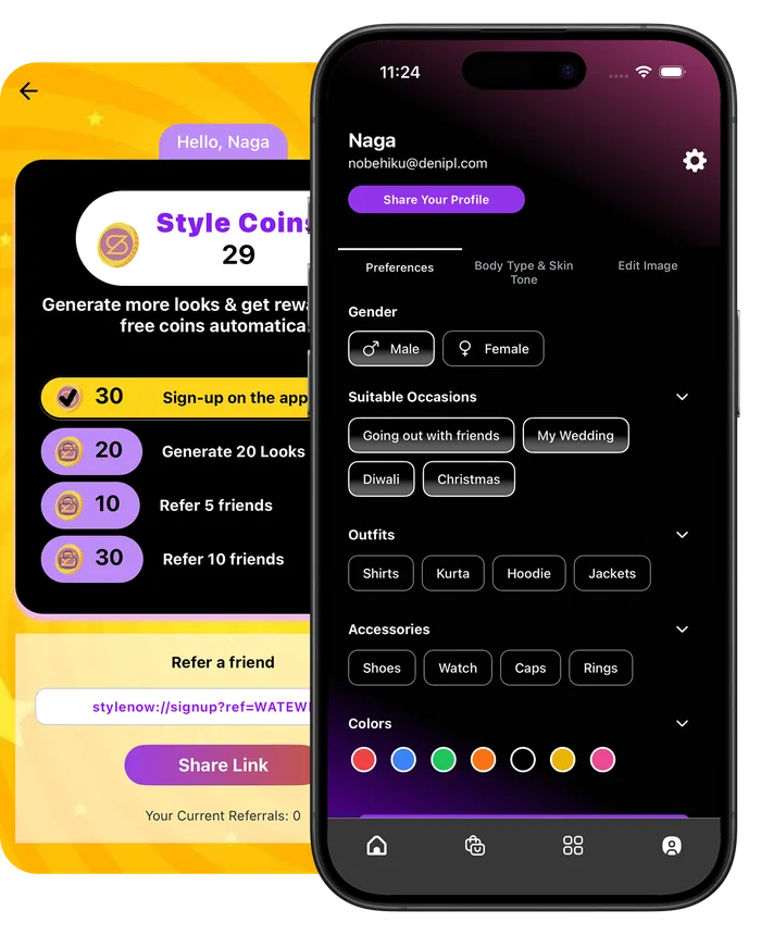 Style app mockup