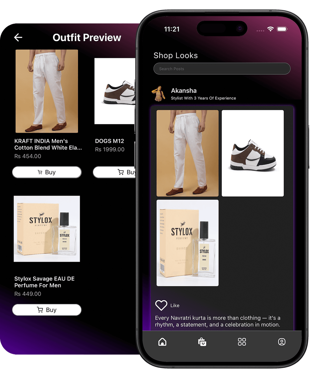 Style app mockup
